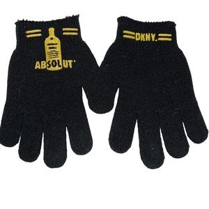 🔥🔥Collectors item🔥🔥Absolut Vodka+DKNY gloves. Citron on black acrylic.